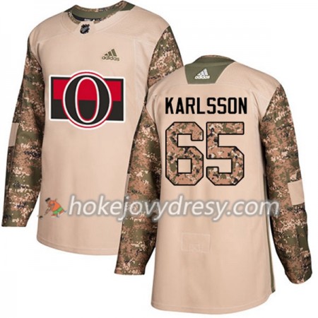Pánské Hokejový Dres Ottawa Senators Erik Karlsson 65 Adidas 2017-2018 Camo Veterans Day Practice Authentic